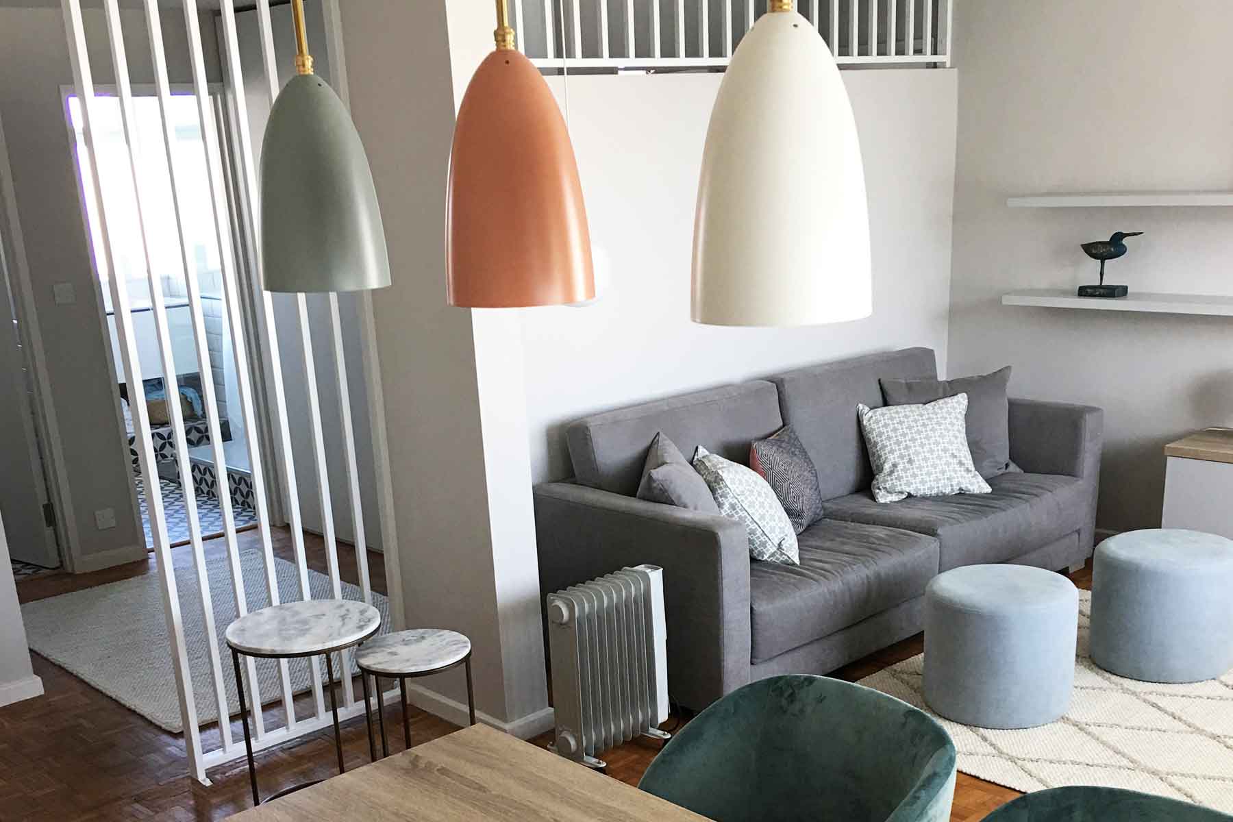 Scandinavian interior designed living room
